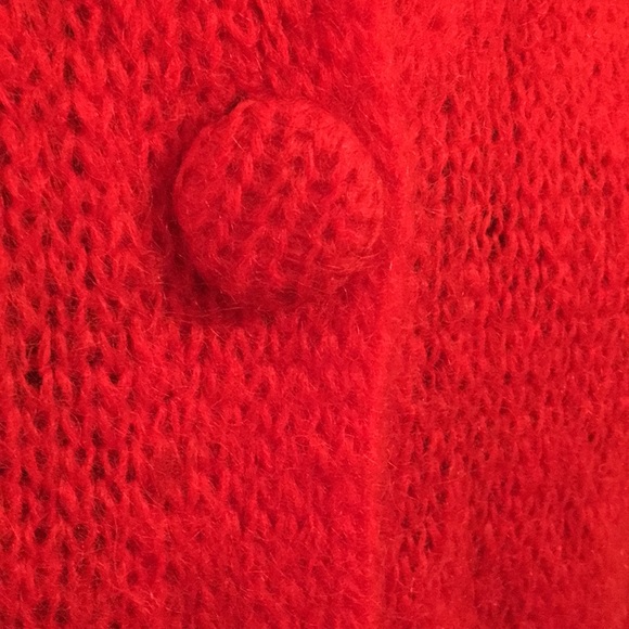 Vintage 1960-70’s Cherry Red Wool Sweater - Picture 5 of 7